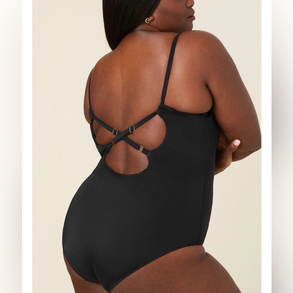 Andie The Jetties One Piece LT Swimsuit‎ Black plus size XXL Tall NWT long torso